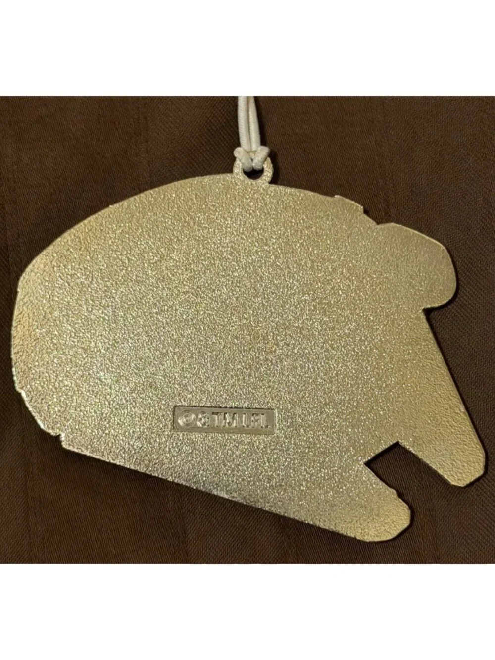 Lucasfilm Millennium Falcon Ship Star Wars Metal Tree Ornament w/Silver Backside